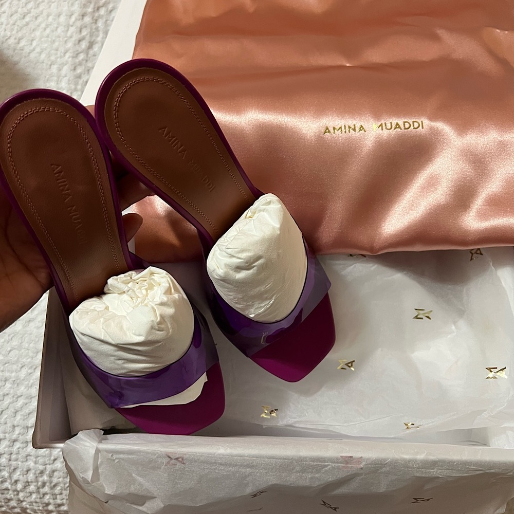 AMINA MUADDI
Lupita PVC sandals 
made in Italy